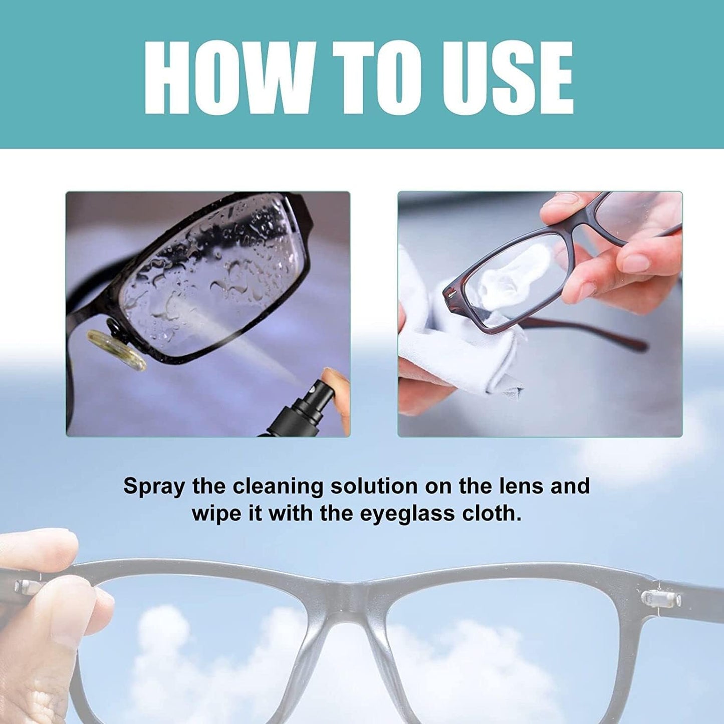 2Pcs Lens Scratch Remover for Eyeglasses – Eyeglass Scratch Remover, 100ml Cleaning Spray