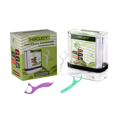 Dental Floss Pick Holder - 90 Floss Picks Dispenser, Travel Case