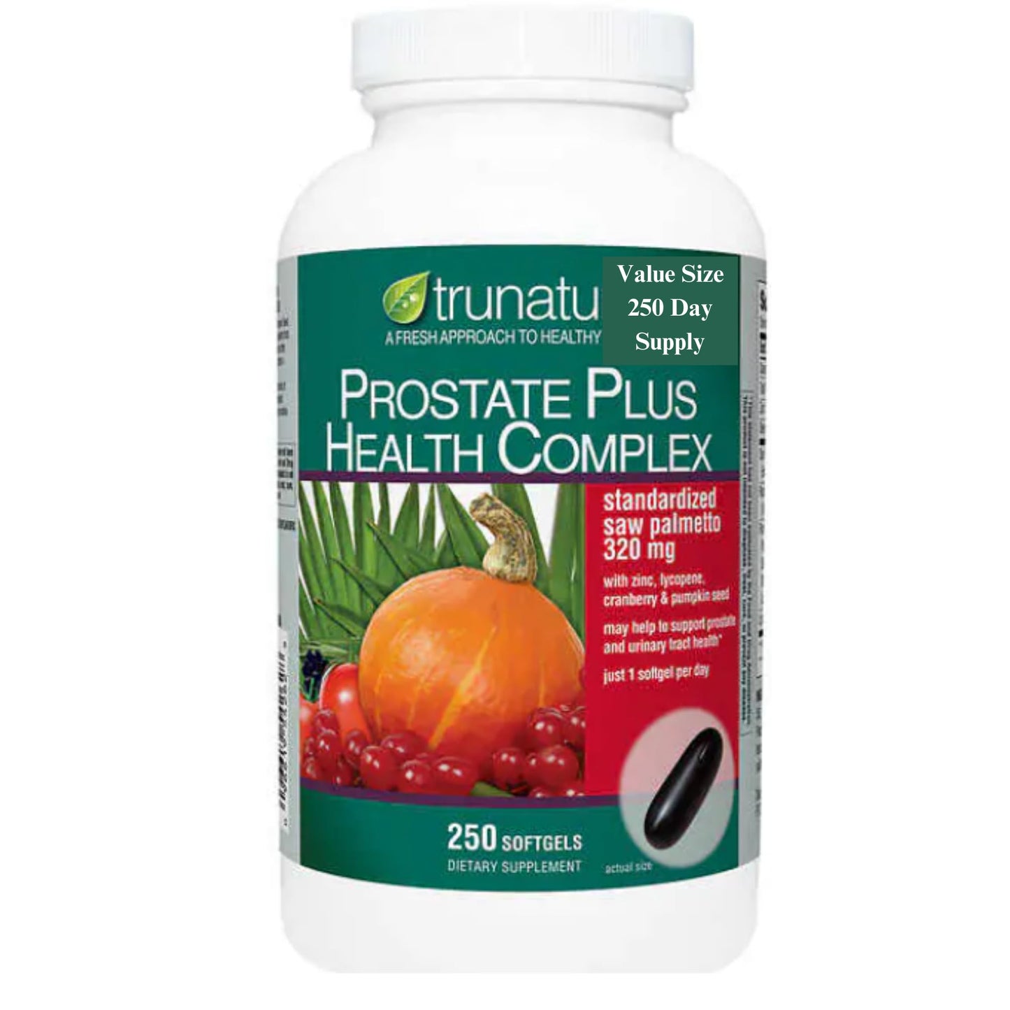 Saw Palmetto Prostate Health Complex with Zinc, Lycopene & Pumpkin Seed — 250 Softgels + Bundle