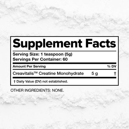 Complement Creatine Monohydrate Micronized Powder – 5g, 60 Servings | Vegan, Unflavored