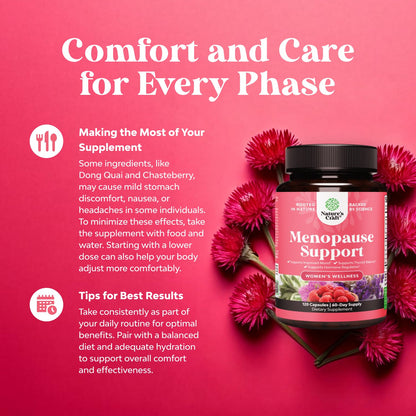 Herbal Menopause Supplement for Women | Hormone Balance & Night Sweats 120 Count