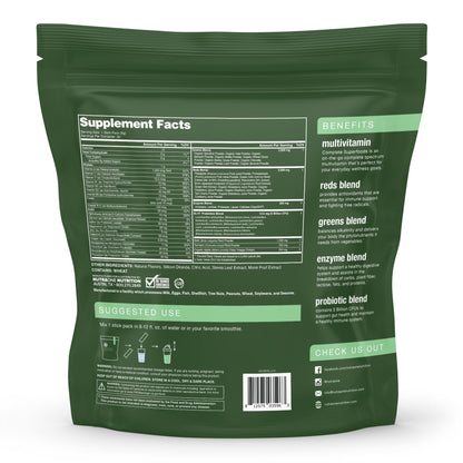 Complete Superfoods, Complete Spectrum Multivitamin, Greens and Reds Blend, Enzymes, Probiotics – Pineapple Strawberry, 30 Stick Packs