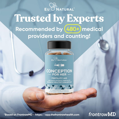 Conception Fertility Supplements for Women – Ovulation Support, Hormonal Balance, Regular Cycles – Prenatal Vitamin with Myo-Inositol, Folate, Vitex