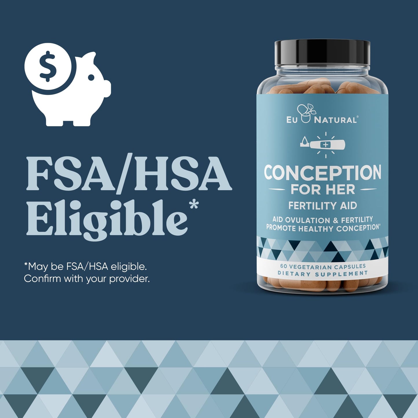 Conception Fertility Supplements for Women – Ovulation Support, Hormonal Balance, Regular Cycles – Prenatal Vitamin with Myo-Inositol, Folate, Vitex