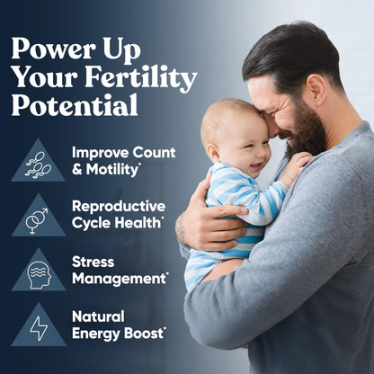 Conception For Him – Men’s Fertility Supplements (Ashwagandha, Folate, Zinc, Magnesium) – 120 Veg Soft Capsules