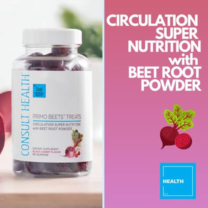 Consult Health Primo Beets Gummies – Circulation Support (Beet Root, Black Cherry)