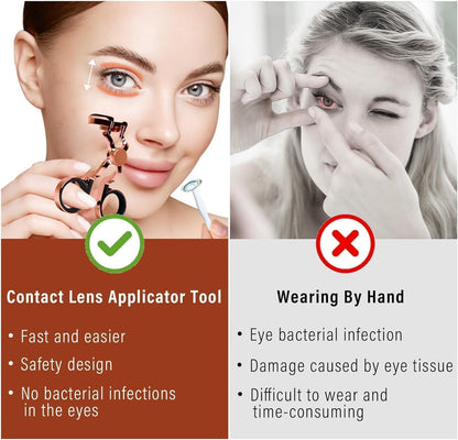 Contact Lens Applicator Tool - Rose Gold | Easy Apply/Remove for Beginners