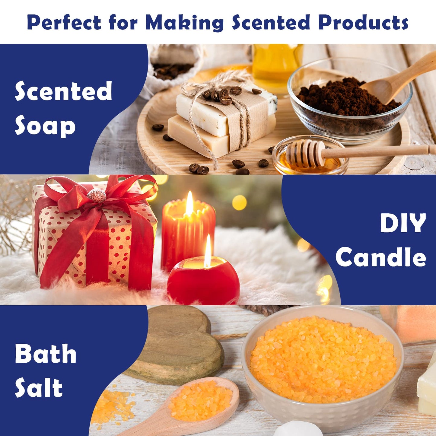 Holamay Dessert Fragrance Oils – 10x5ml for Soap, Candles & Diffusers