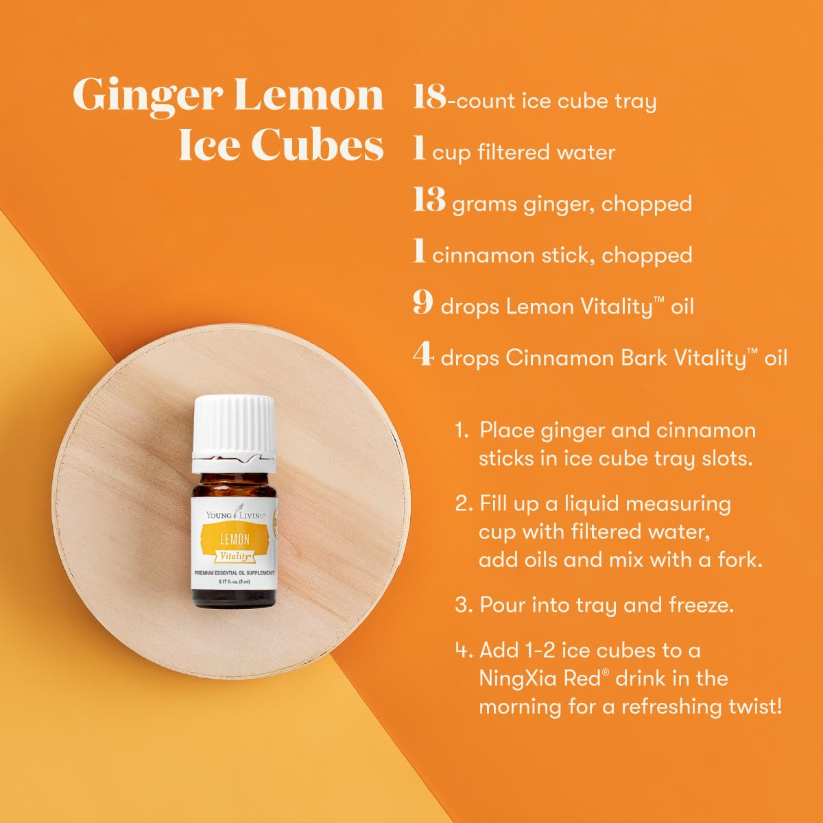 Young Living Vitality Lemon Essential Oil 5ml – 100% Pure Citrus for Cooking & Beverages