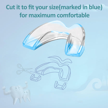 Kids Mouth Guard Blue for Grinding Teeth – 8 Pack Moldable Night Guards with Case & Gel Ice Pack