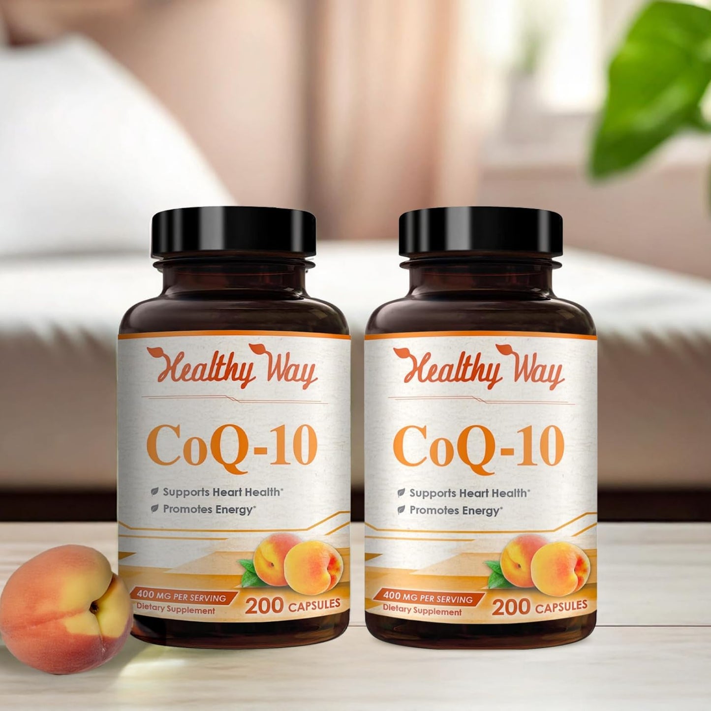 HealthyWayRx CoQ10 400mg - Once Daily Capsules for Heart & Energy | Non-GMO, American Made