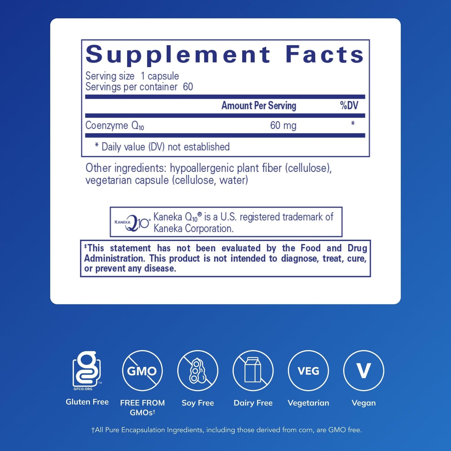 Pure Encapsulations CoQ10 60 mg Capsules – Energy, Brain & Cardiovascular Support