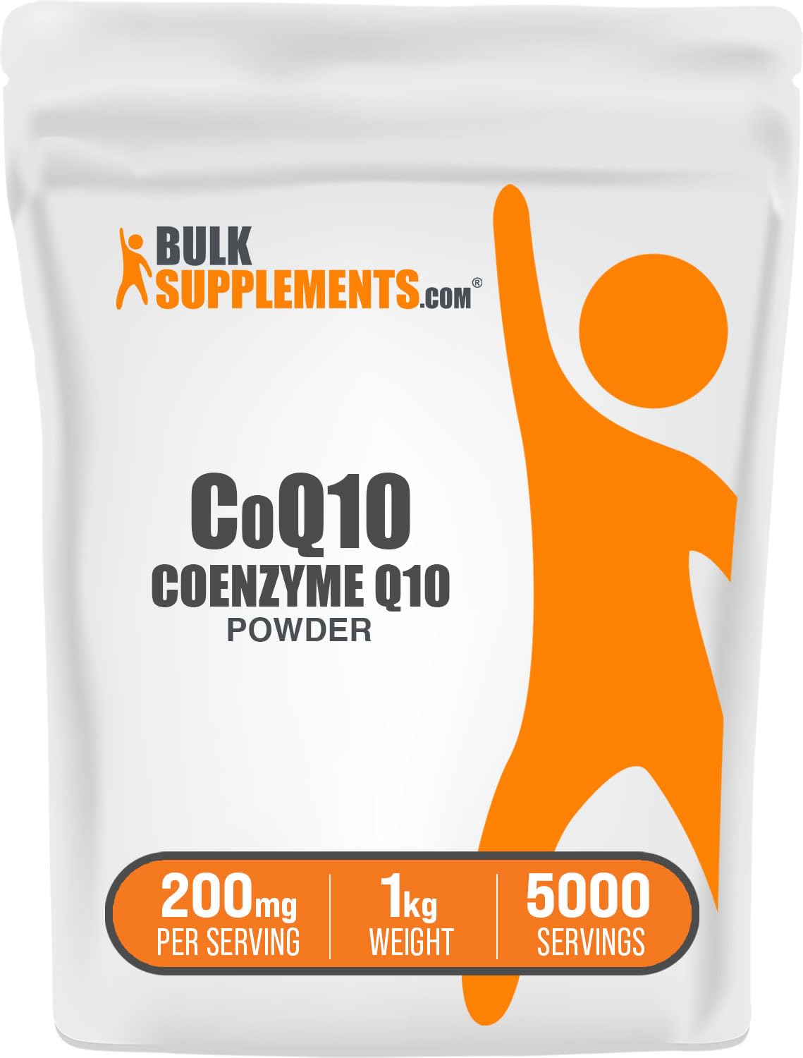 Coenzyme Q10 Powder 200mg - Gluten Free 1kg | BulkSupplements.com