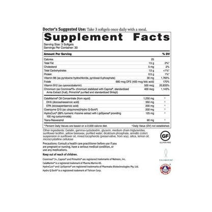 Dr. Sinatra Omega Q Plus PRO – CoQ10 200 mg & Resveratrol 90 mg (90 Softgels)