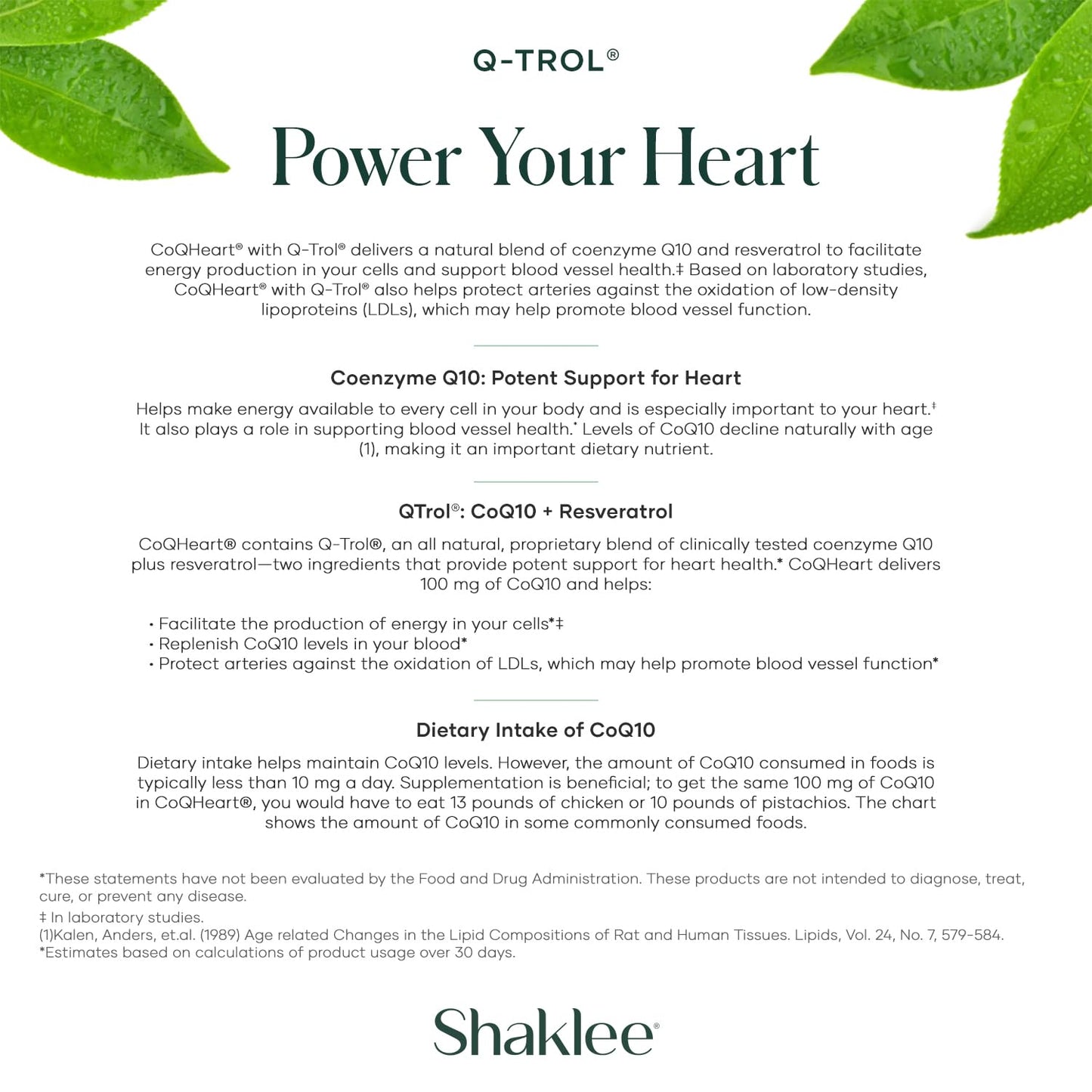 CoQHeart with Q-Trol - CoQ10 & Resveratrol for Heart Health & Energy