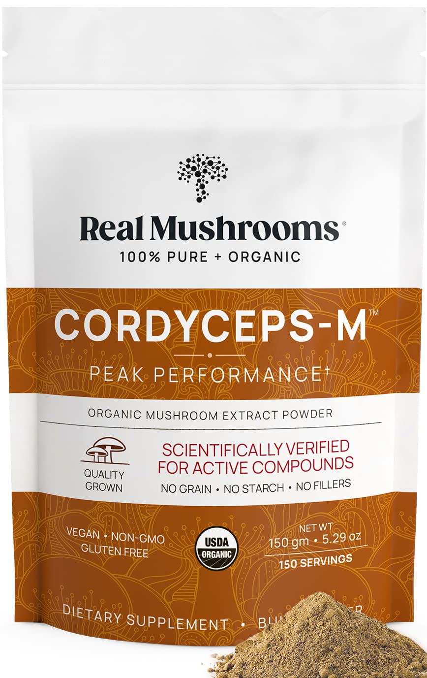 Cordyceps Mushroom Powder - Real Mushroom, Organic, Vegan & Non-GMO | 150 Servings