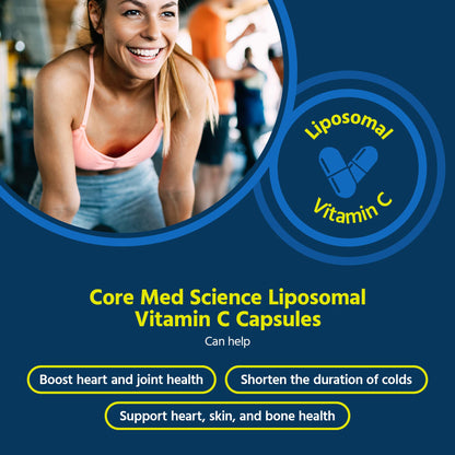 Core Med Science Liposomal Vitamin C 1000mg – 180 Capsules | Non-GMO, Made in USA