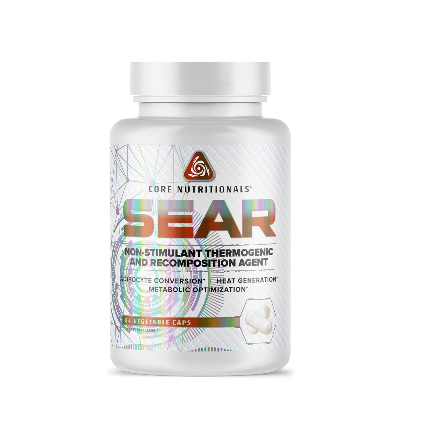 Core Nutritionals SEAR Thermogenic Fat Burner | Non-Stim Recomposition Agent | Paradoxine & Grains of Paradise | 84 Vegetable Capsules