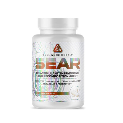 Core Nutritionals SEAR Thermogenic Fat Burner | Non-Stim Recomposition Agent | Paradoxine & Grains of Paradise | 84 Vegetable Capsules