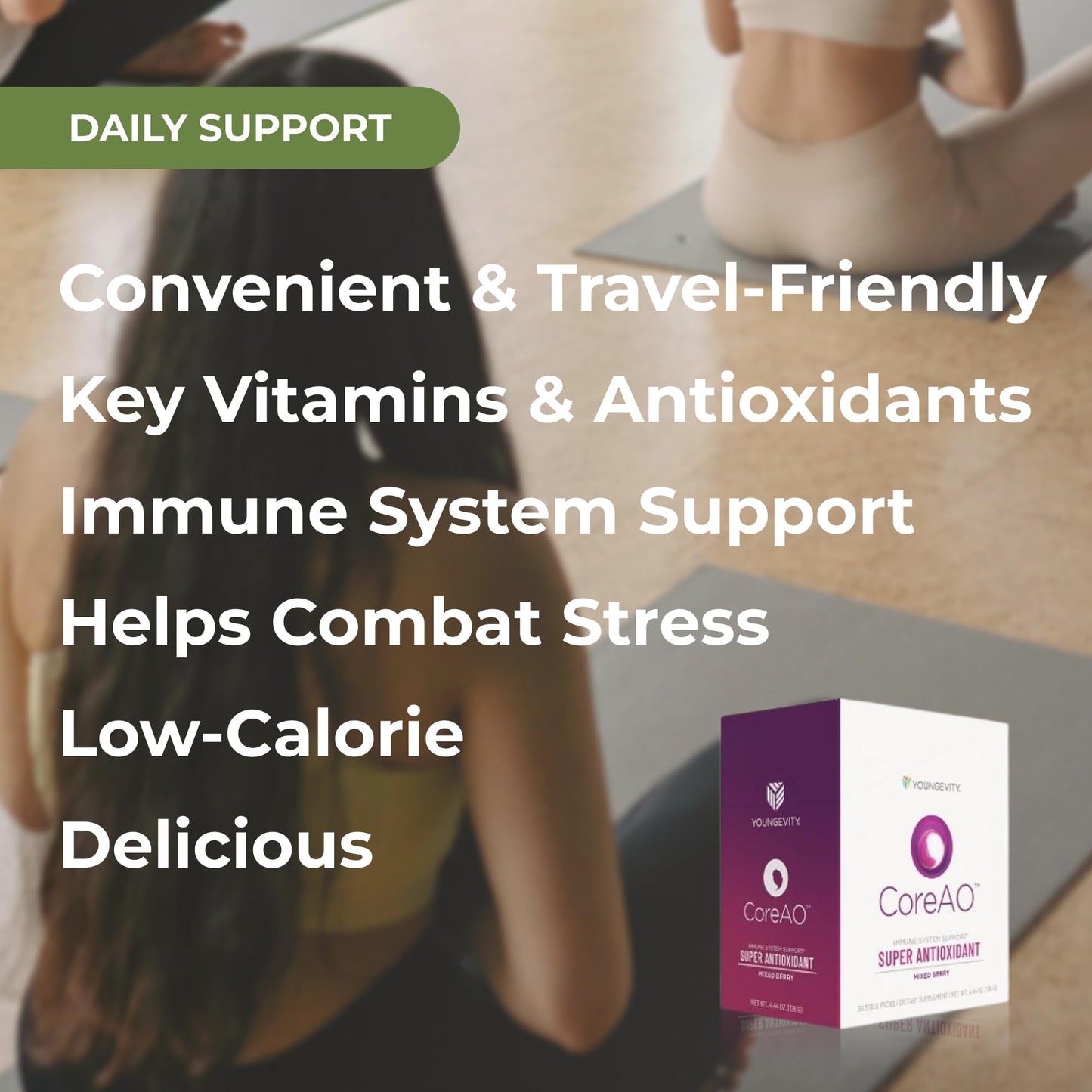 Youngevity CoreAO Stiks – Berry Antioxidant Immune Support (30 Servings)