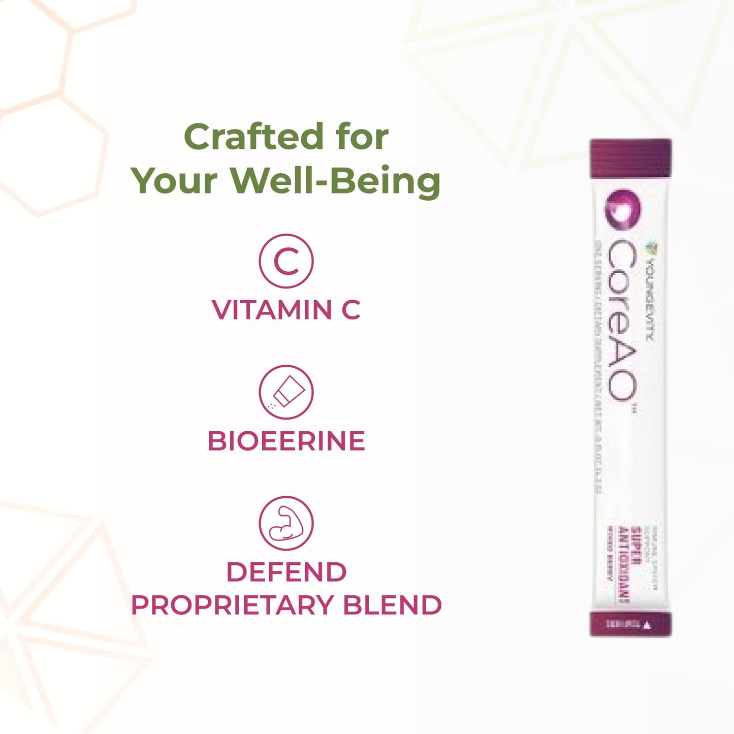 Youngevity CoreAO Stiks – Berry Antioxidant Immune Support (30 Servings)