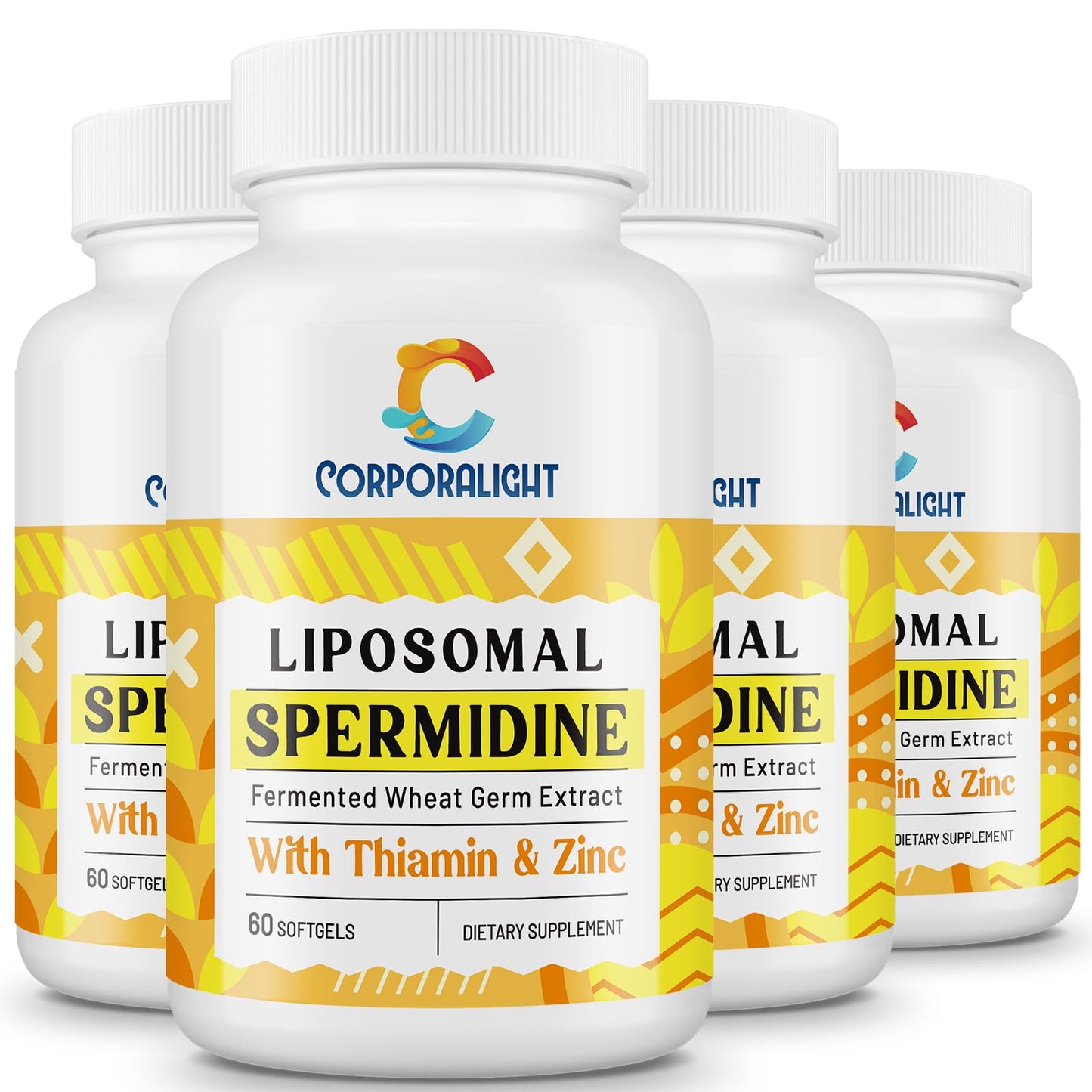 CORPORALIGHT 30mg Spermidine Softgels – High Absorption, Fermented Wheat Germ Extract, 240 Count