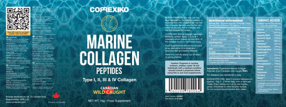 Hydrolyzed Marine Collagen Peptides Powder 1kg – Wild-Caught Canadian Fish Skin | Premium Collagen Supplement