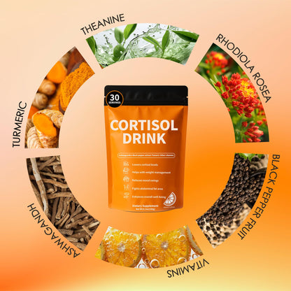 oviaapo Cortisol Drink Powder – Natural Relaxation, Focus & Calm Mood Support