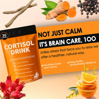 oviaapo Cortisol Drink Powder – Natural Relaxation, Focus & Calm Mood Support
