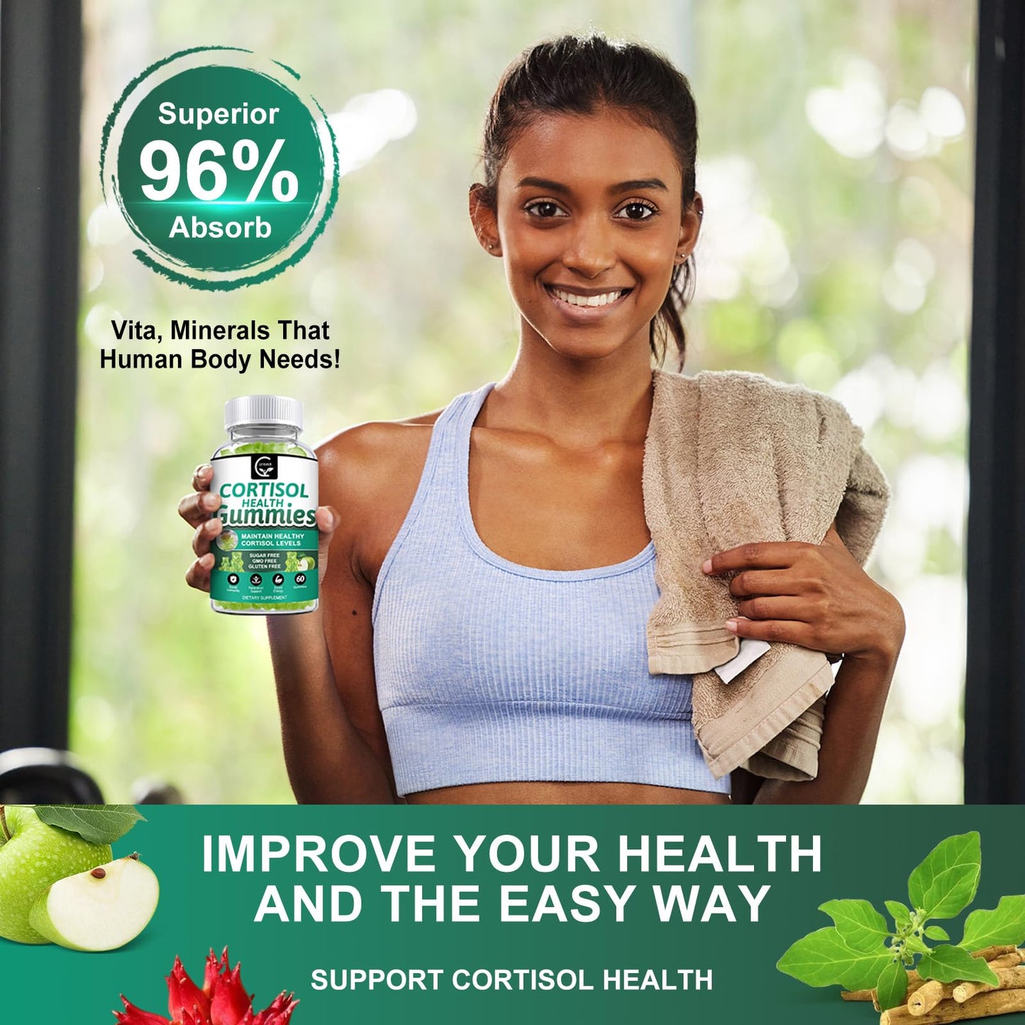 Sugar-Free Cortisol Gummies | 9-in-1 Stress Support for Women