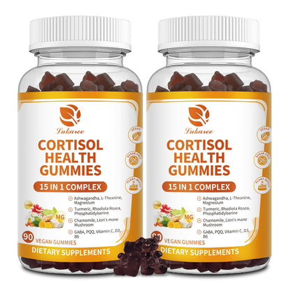 Cortisol Gummies 15-in-1 for Mood, Sleep & Focus – Vegan 180-Count