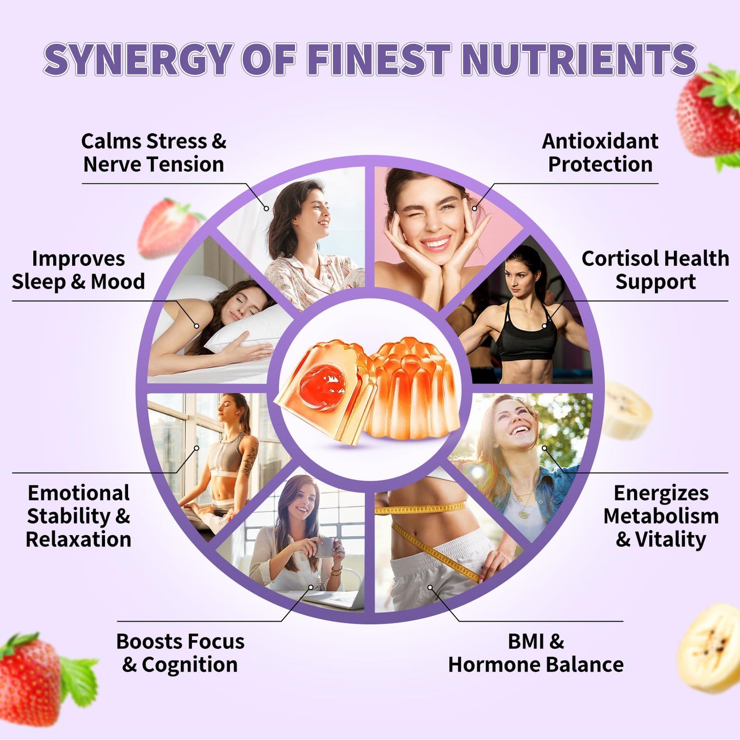 Cortisol Gummies for Women & Men – Vegan, Sugar-Free | Relaxation & Sleep
