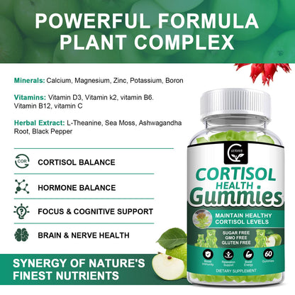 Sugar-Free Cortisol Gummies | 9-in-1 Stress Support for Women