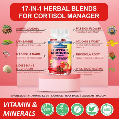 Cortisol Gummies for Hormone Balance – 17-in-1 Stress Support