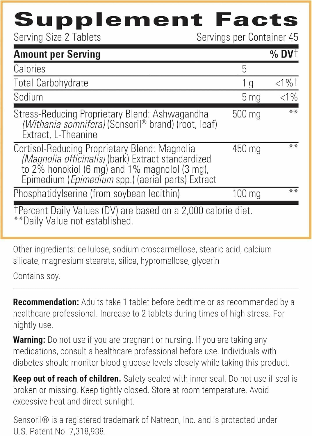 Integrative Therapeutics Cortisol Manager - Adrenal Health Support | Vegan, Dairy-Free & Gluten-Free | 90 Capsules (45 Servings)