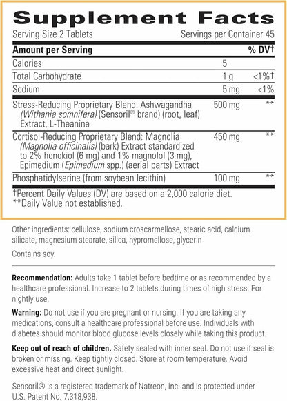 Integrative Therapeutics Cortisol Manager - Adrenal Health Support | Vegan, Dairy-Free & Gluten-Free | 90 Capsules (45 Servings)