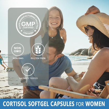 Cortisol Softgels 20-in-1 for Women – Natural Stress Support & Focus