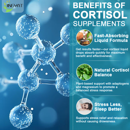 Cortisol Supplements for Women – 19-in-1 Liquid Drops (High Absorption)