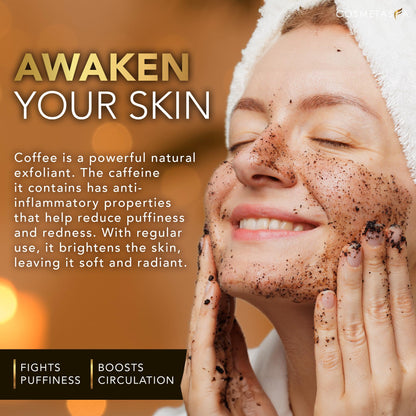 Cosmetasa Massage Oil Kit - Anti-Cellulite Spa Set with Coffee Scrub & Gloves