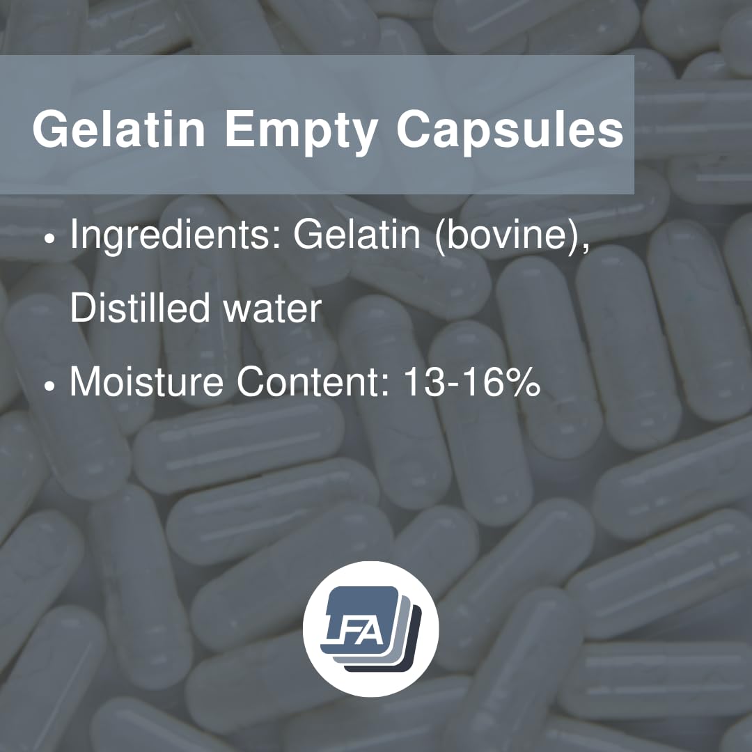 Empty Capsules Size 0-10000 Count Bulk | Gelatin Halal Beef Gel Caps