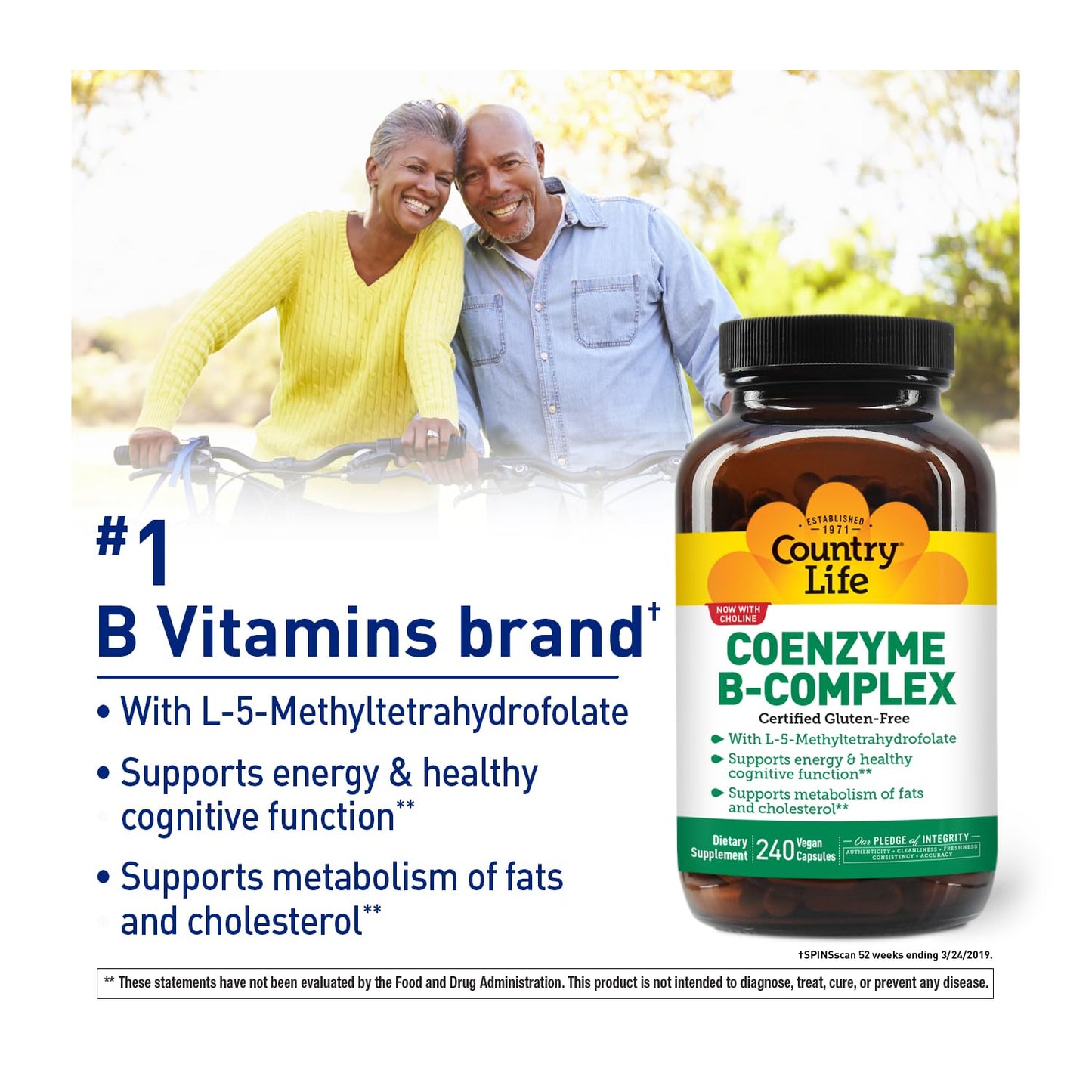 Country Life Coenzyme B-Complex Vitamin | Daily Energy & Metabolism Support | 240 ct