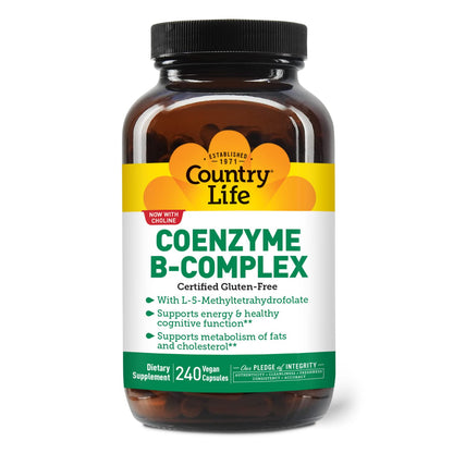 Country Life Coenzyme B-Complex Vitamin | Daily Energy & Metabolism Support | 240 ct