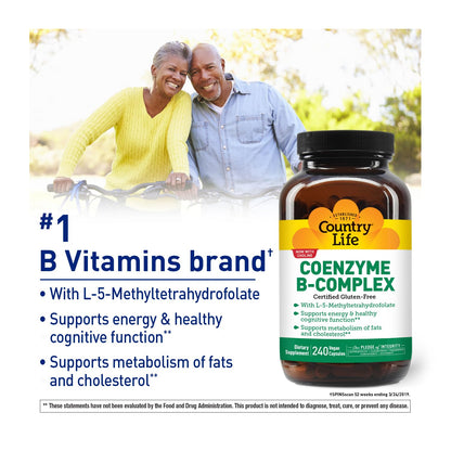 Country Life Coenzyme B-Complex Vitamin | Daily Energy & Metabolism Support | 240 ct