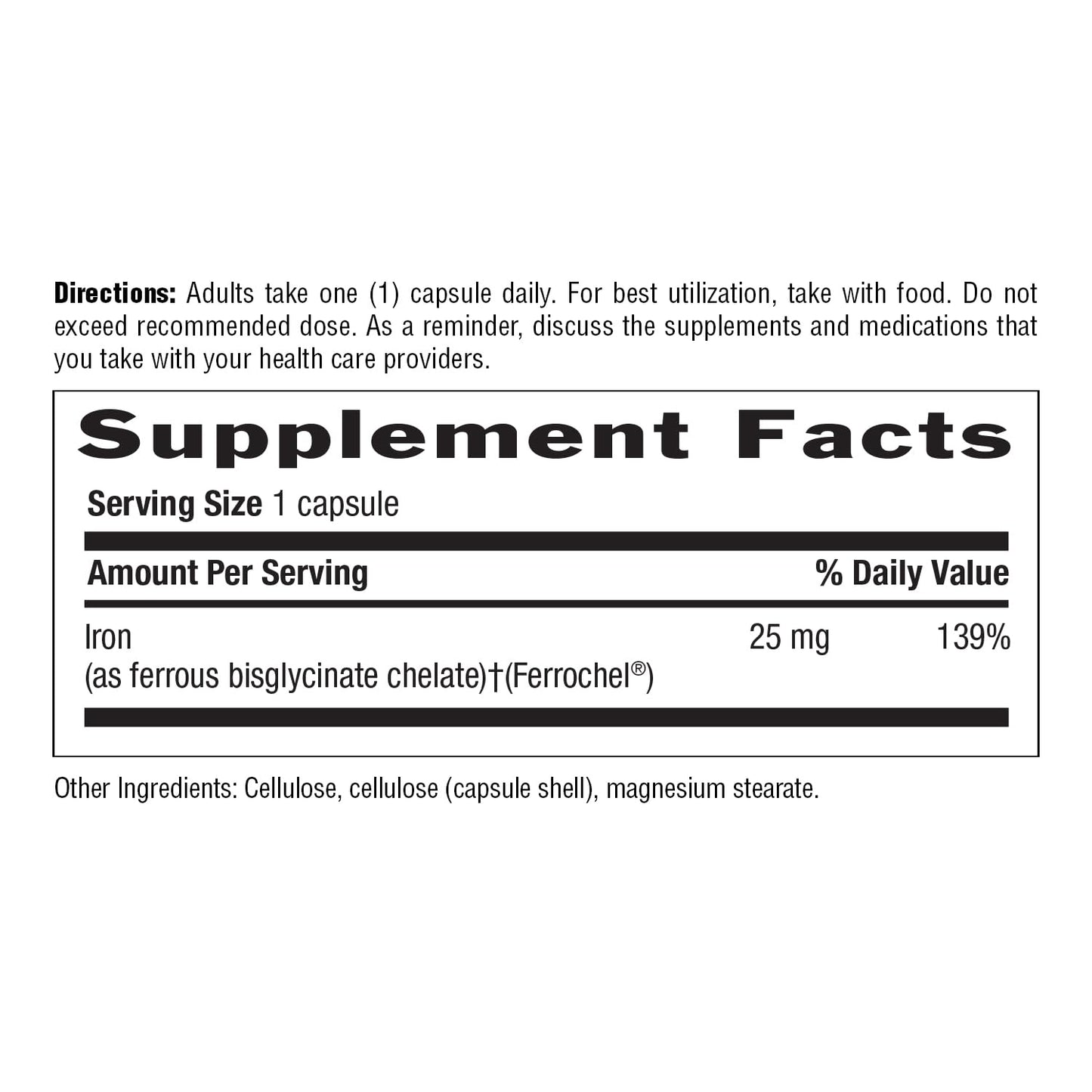 Country Life Easy Iron 25mg Capsules - Gentle Ferrochel, Vegan Iron for Energy