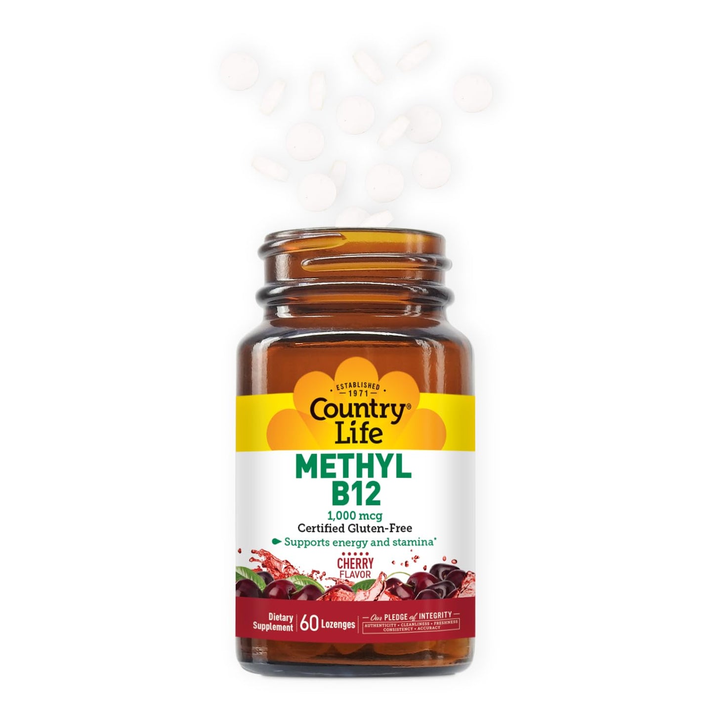Country Life Methyl B-12 Capsules 1000 mcg - 60 Count