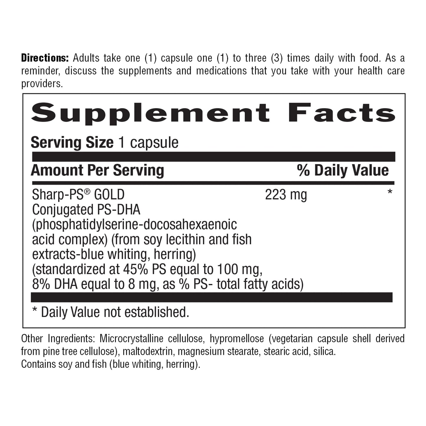 Country Life Sharp Thought – Memory & Cognitive Support with Sharp-PS Gold + DHA (Gluten-Free)