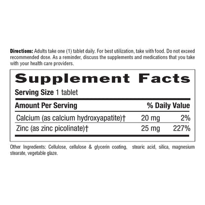 Country Life Zinc Picolinate 25 mg – Immune & Prostate Support | 100 Tablets | GF, Vegan, Halal