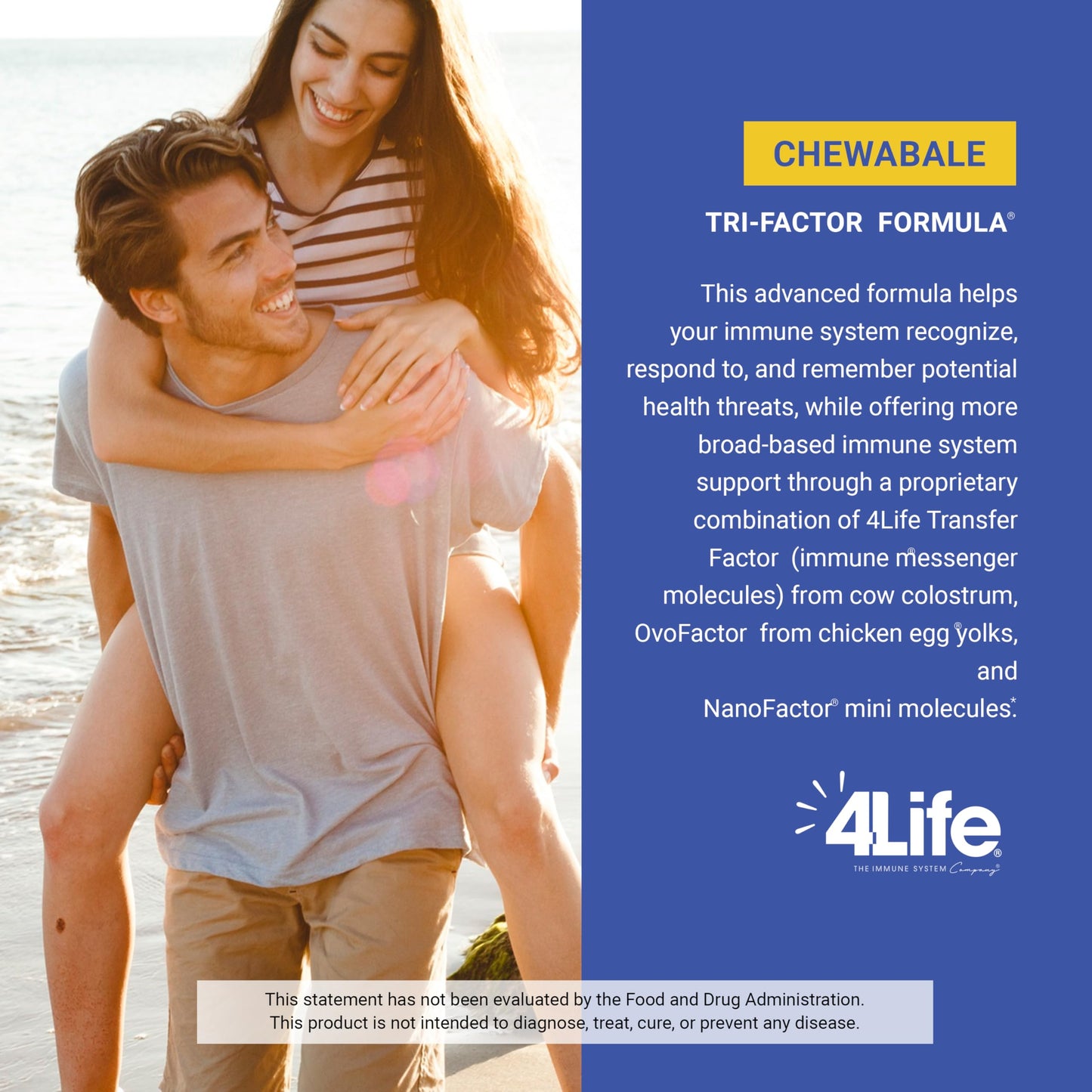 4Life Transfer Factor Chewable Tri-Factor Formula – Citrus Cream, 90 Tablets
