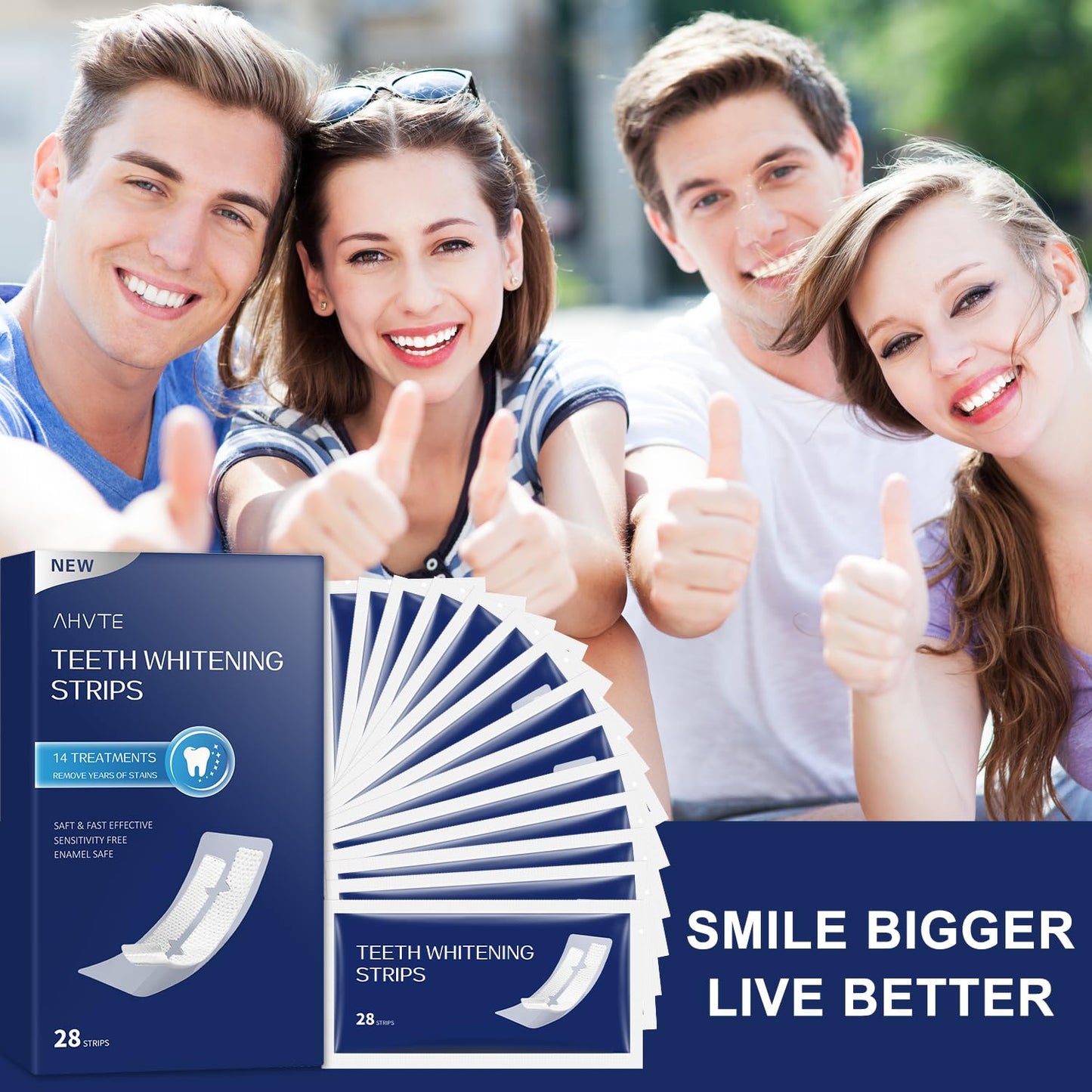 COZYTIMES Teeth Whitening Strips - Enamel Safe for Sensitive Teeth | 28 Strips (14 Treatments)