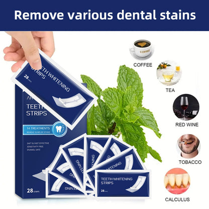 COZYTIMES Teeth Whitening Strips - Enamel Safe for Sensitive Teeth | 28 Strips (14 Treatments)